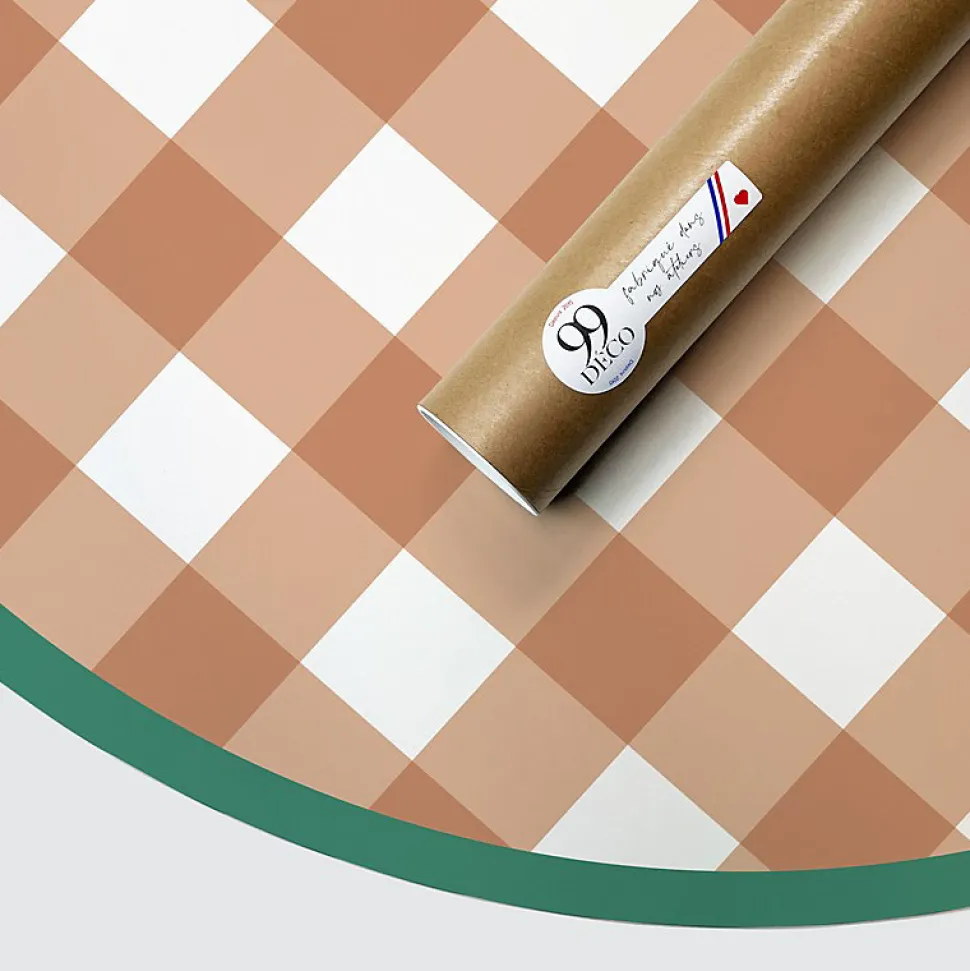 Tête de lit - Vichy - intissé 225g/m² - pré-encollé - Rouge - 110x140cm