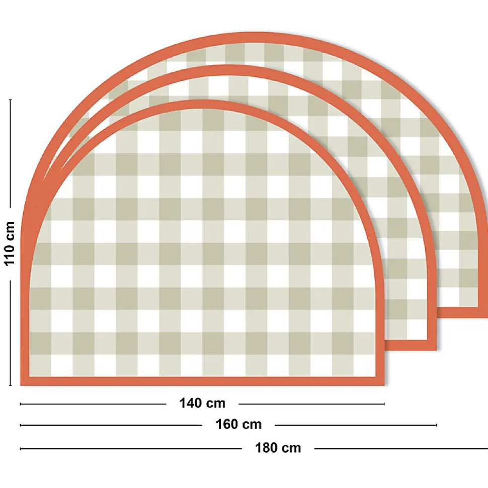Tête de lit - Vichy - intissé 225g/m² - pré-encollé - Vert - 110x160cm