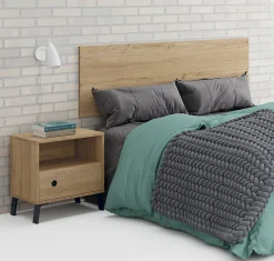 Tête de lit adulte coloris chêne doré - Hauteur 50 x Longueur 160 x Profondeur 1.6 cm