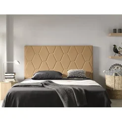 Tête de lit Agata en similicuir camel pour lit 135 154x115x8. ECCOX