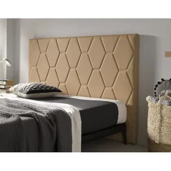 Tête de lit Agata en similicuir camel pour lit 135 154x115x8. ECCOX