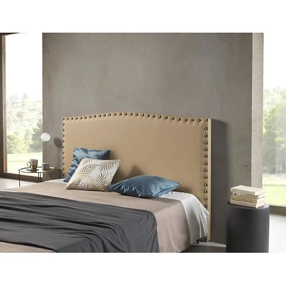 Tête de lit Ambar en similicuir camel pour lit 135 154x115x8. ECCOX