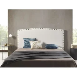 Tête de lit Ambar en similicuir blanc pour lit 80 115x115x8. ECCOX