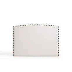 Tête de lit Ambar en similicuir blanc pour lit 80 115x115x8. ECCOX