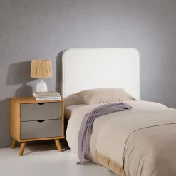 Tête de lit ARIELA 90 avec fixation murale - Blanc