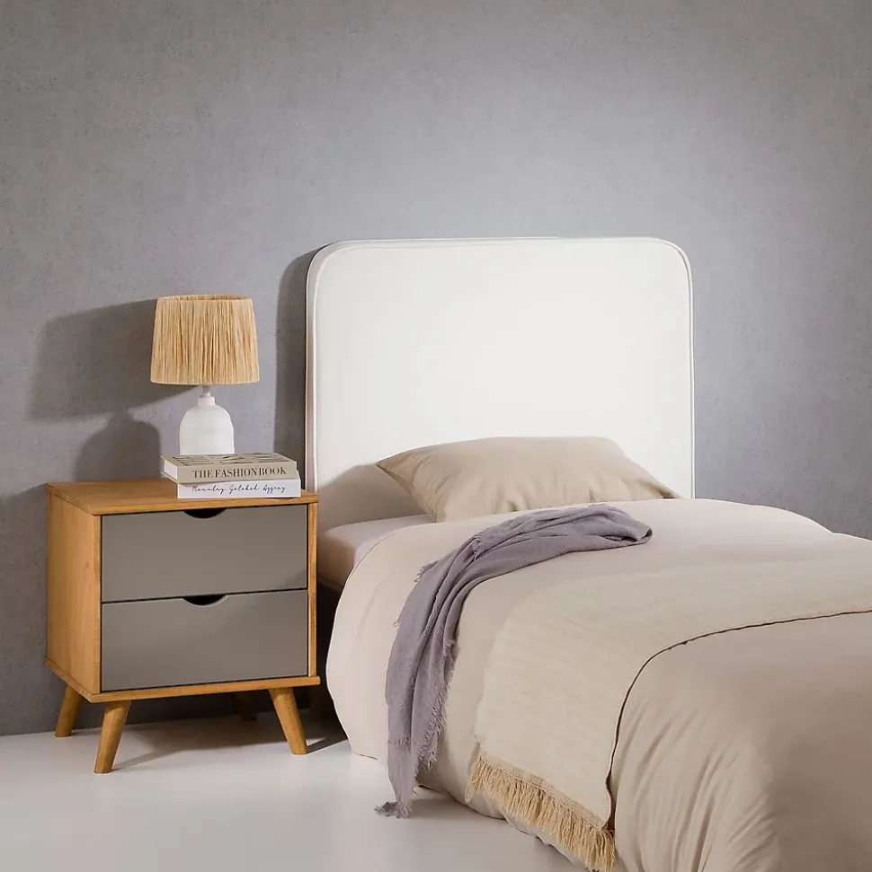 Tête de lit ARIELA 90 avec fixation murale - Blanc