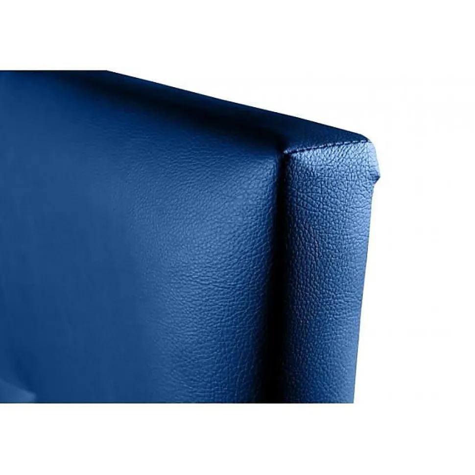 Tête de lit Aster en similicuir bleu 90