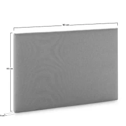 Tête de lit Aura recouverte de tissu Gris Foncé 90x60 cm