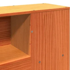 Tête de lit avec rangement cire marron 180cm bois massif de pin vidaXL