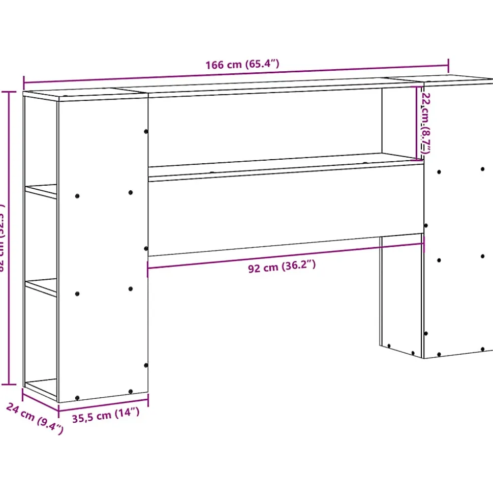 Tête de lit avec rangement blanc 160 cm bois massif de pin vidaXL