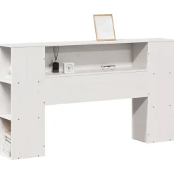 Tête de lit avec rangement blanc 160 cm bois massif de pin vidaXL