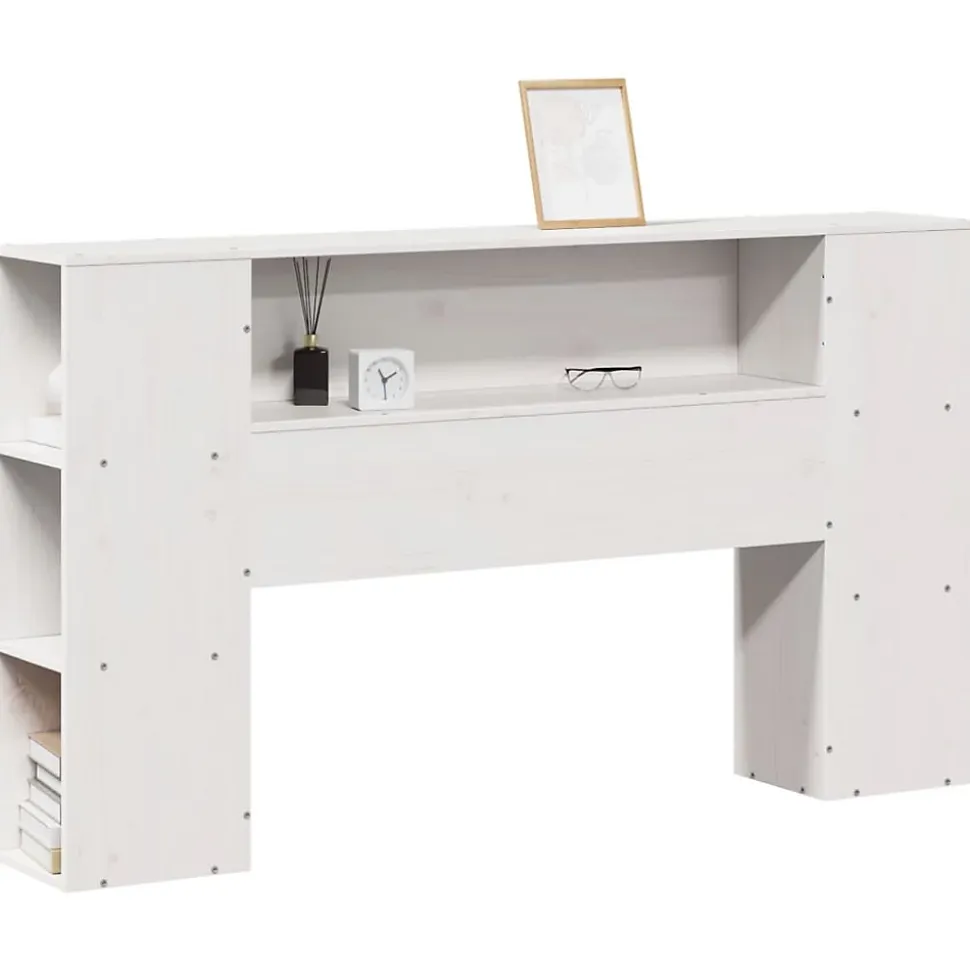 Tête de lit avec rangement blanc 160 cm bois massif de pin vidaXL