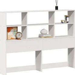 Tête de lit avec rangement blanc 140 cm bois massif de pin vidaXL