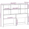 Tête de lit avec rangement cire marron 160cm bois massif de pin vidaXL