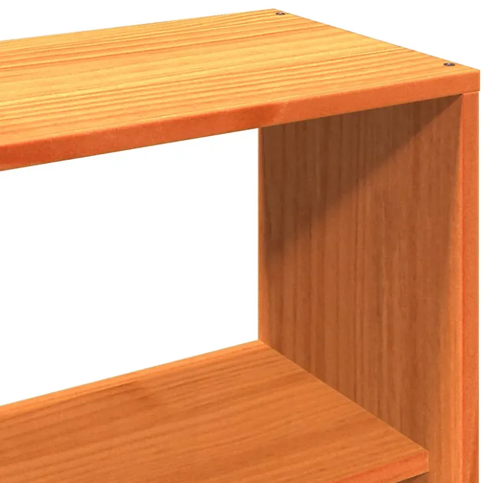 Tête de lit avec rangement cire marron 160cm bois massif de pin vidaXL