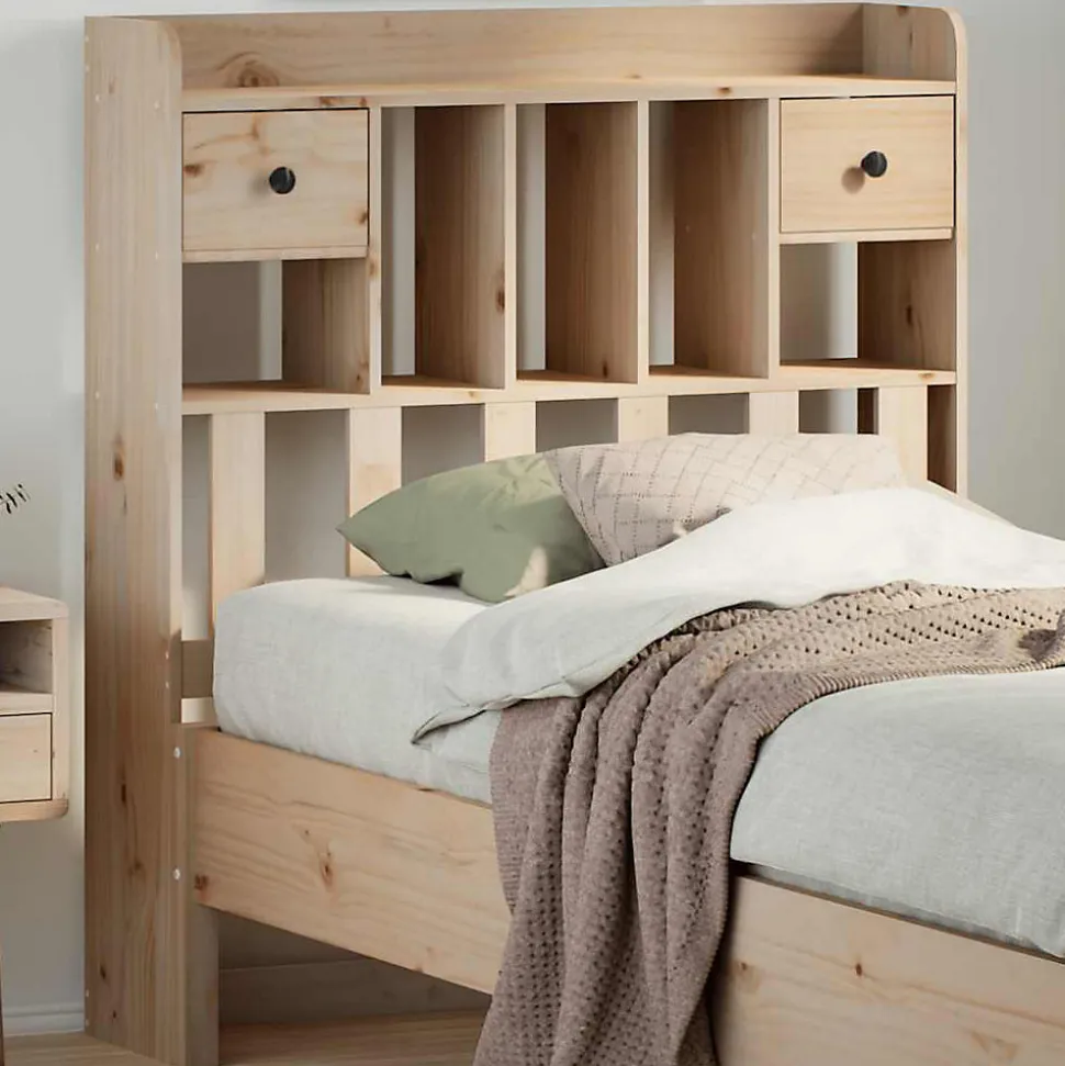 Tête de lit avec rangement 75 cm bois massif de pin vidaXL