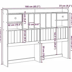 Tête de lit avec rangement blanc 160 cm bois massif de pin vidaXL