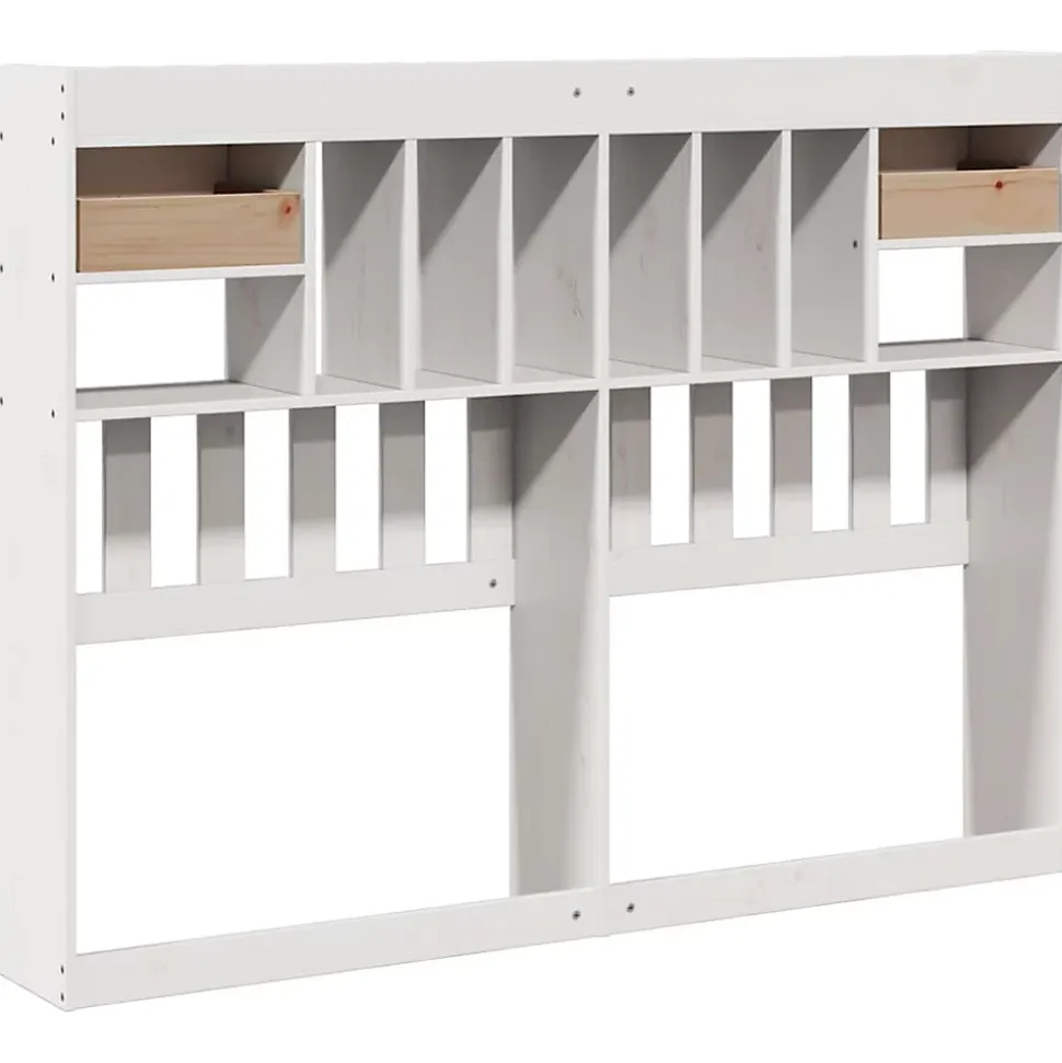 Tête de lit avec rangement blanc 160 cm bois massif de pin vidaXL