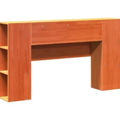 Tête de lit avec rangement cire marron 150cm bois massif de pin vidaXL