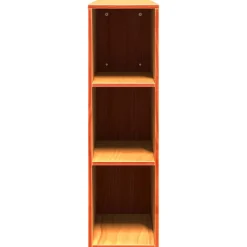 Tête de lit avec rangement cire marron 200cm bois massif de pin vidaXL