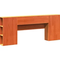 Tête de lit avec rangement cire marron 200cm bois massif de pin vidaXL