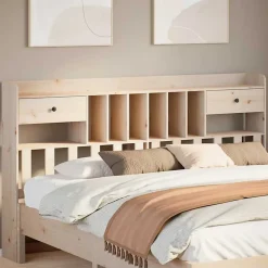 Tête de lit avec rangement 180 cm bois massif de pin vidaXL