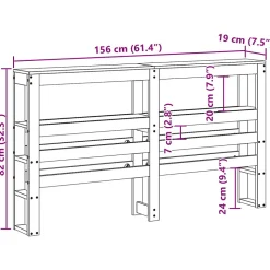 Tête de lit avec étagères 150 cm bois massif de pin vidaXL