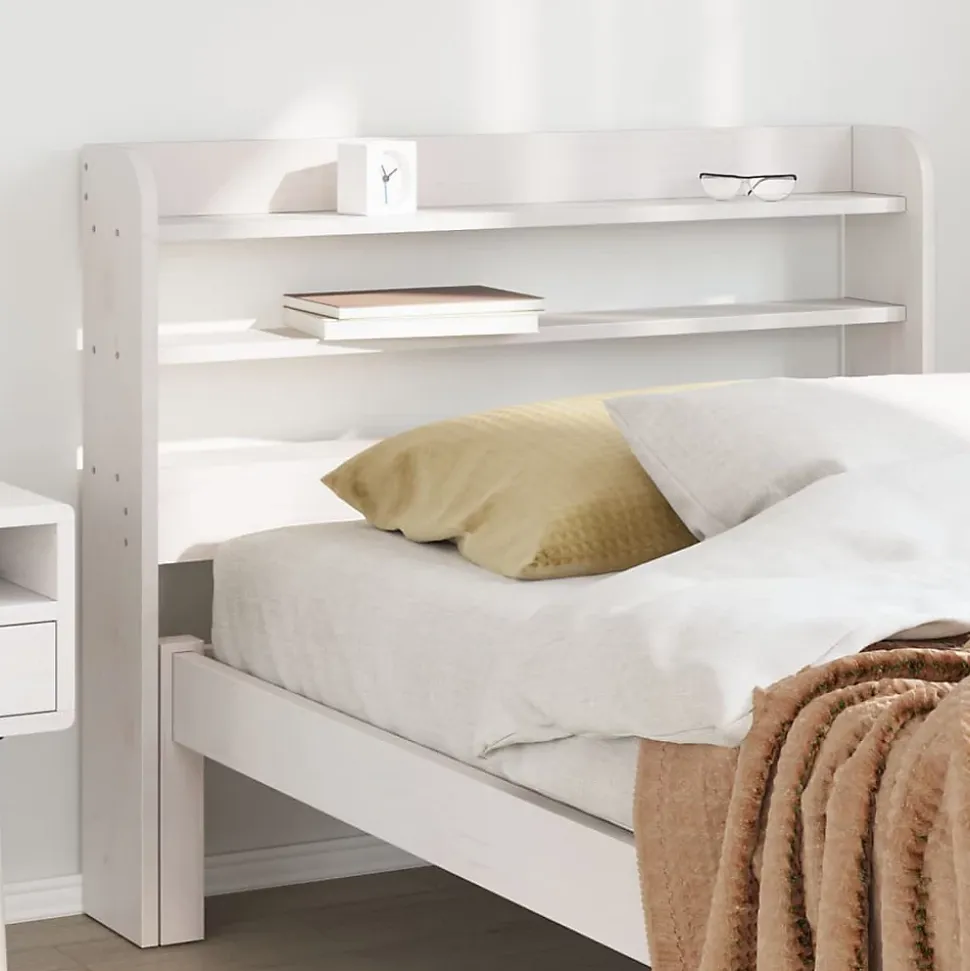 Tête de lit avec étagères blanc 100 cm bois massif de pin vidaXL