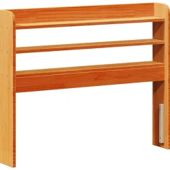 Tête de lit avec étagères marron cire 75 cm bois massif de pin vidaXL