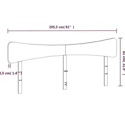 Tête de lit blanc 200 cm bois massif de pin vidaXL