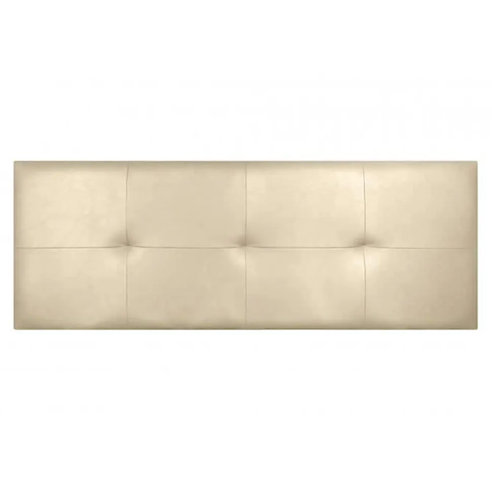 Tête de lit Cala en similicuir beige 90