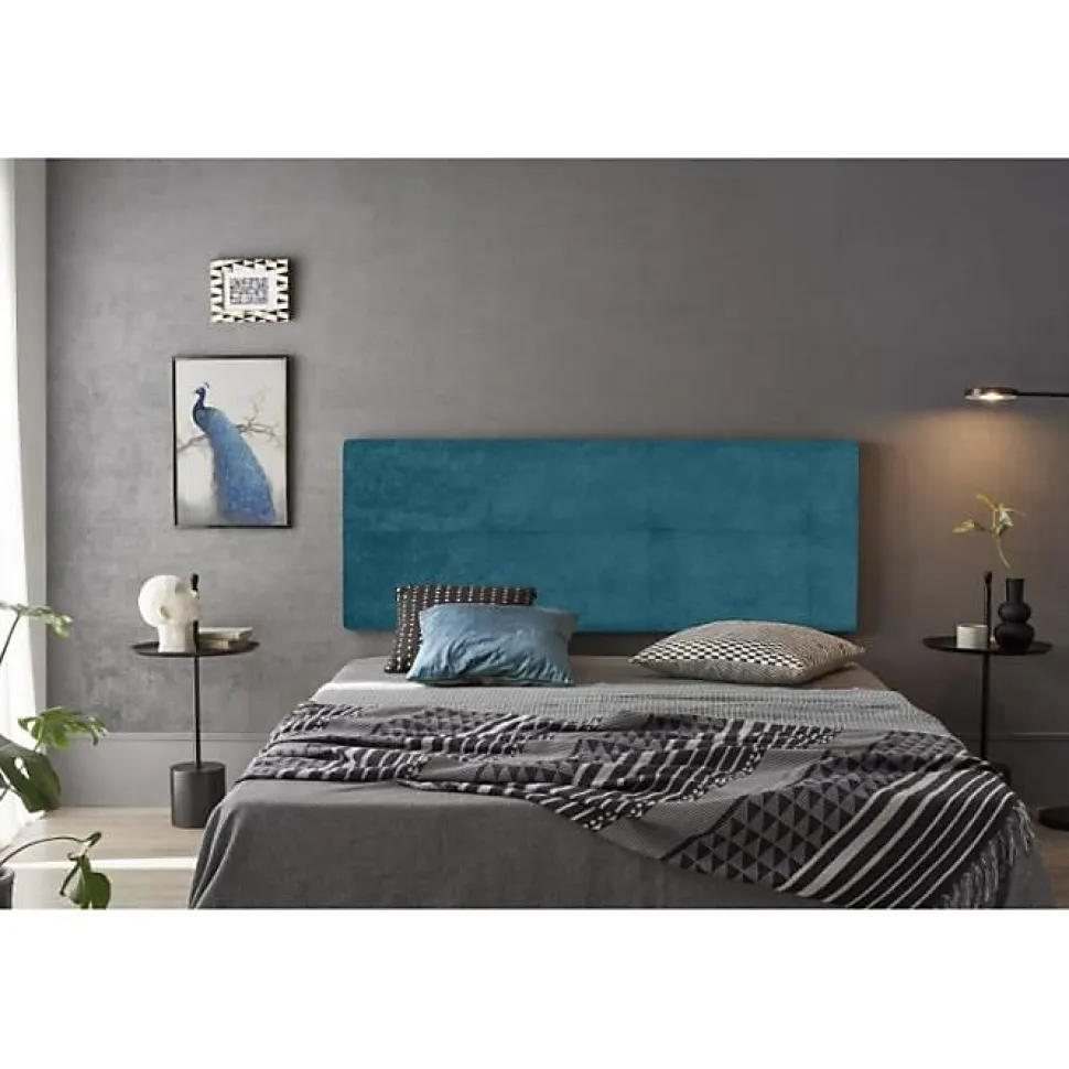 Tête de lit Cala en tissu bleu 130