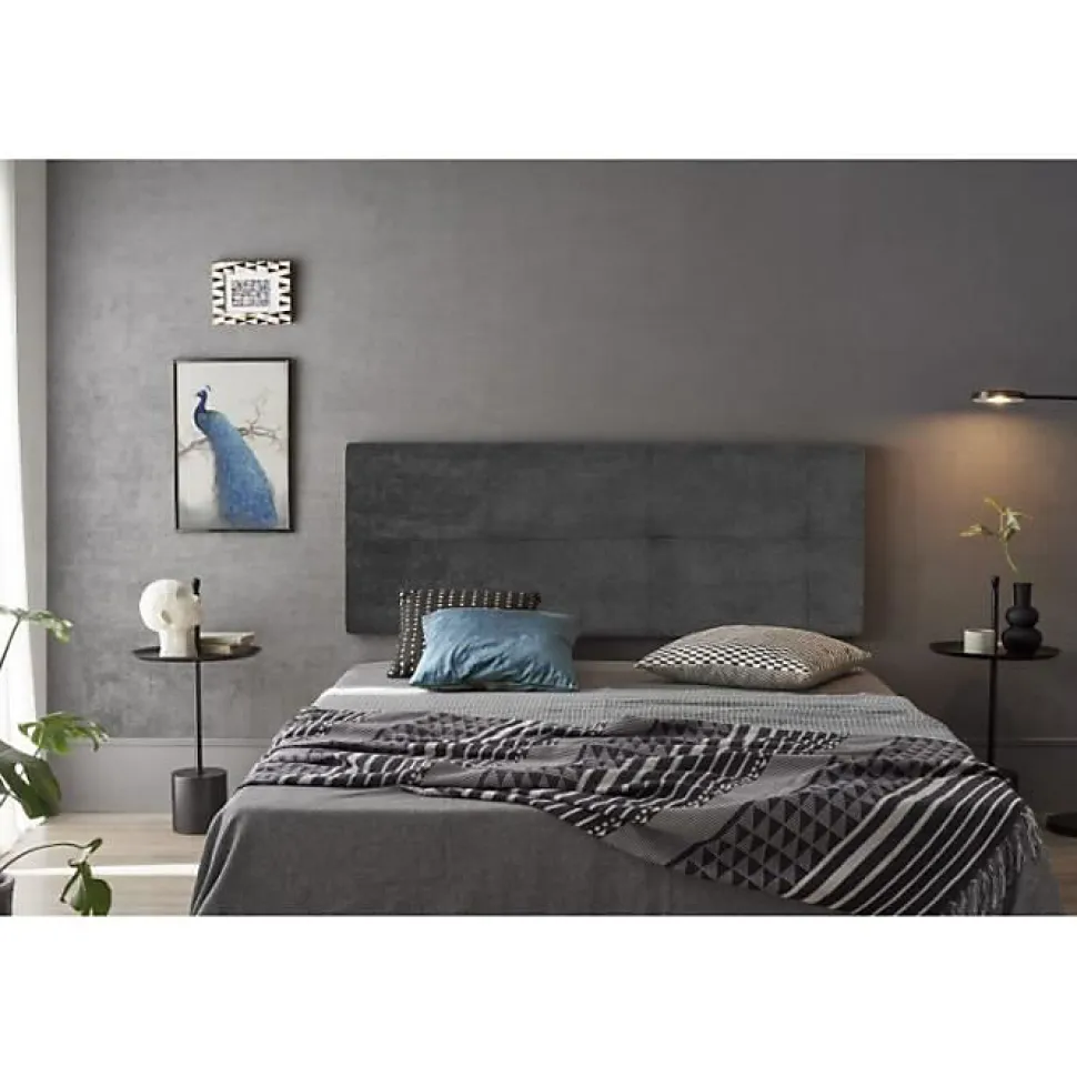 Tête de lit Cala en tissu gris 220