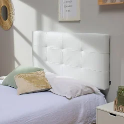Tête de lit Carla 160x60 cm Blanc, rembourrée de Mousse