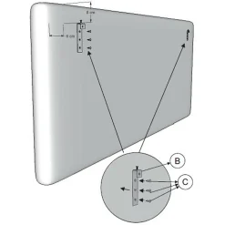 Tête de lit Carla 150x60 cm Noir, rembourrée de Mousse