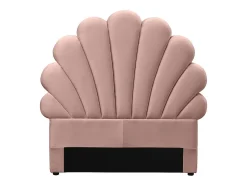 Tête de lit coquillage - 90 cm - Velours - Rose - MOANA