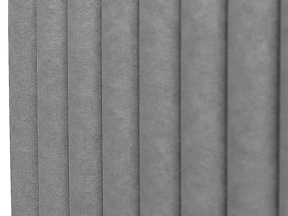 Tête de lit coutures verticales - 170 cm - Tissu - Gris- SARAH