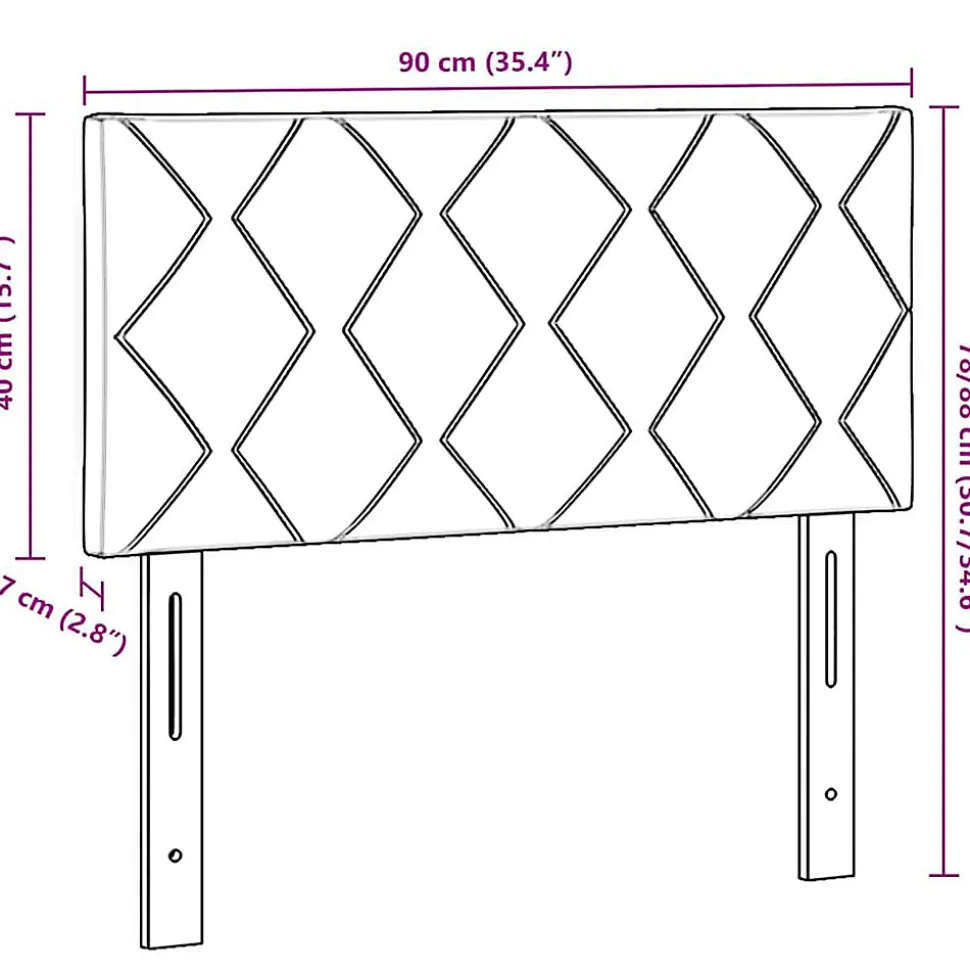 Tête de lit Crème 90 cm tissu vidaXL
