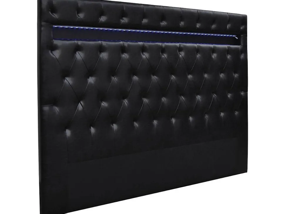 Tête de lit "Déco" LED - 149 cm - Noir