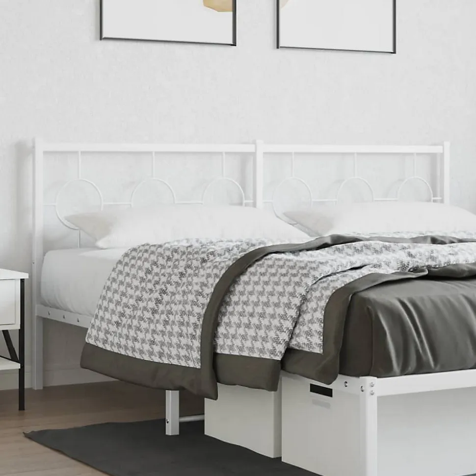 Tête de lit de remplacement métal blanc 180 cm vidaXL