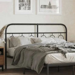 Tête de lit de remplacement métal noir 150 cm vidaXL