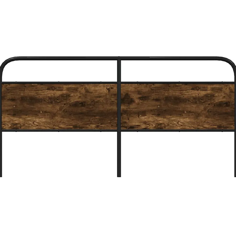 Tête de lit de remplacement chêne fumé 200 cm acier et bois d'ingénierie vidaXL