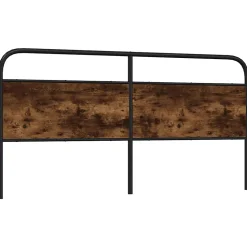 Tête de lit de remplacement chêne fumé 200 cm acier et bois d'ingénierie vidaXL