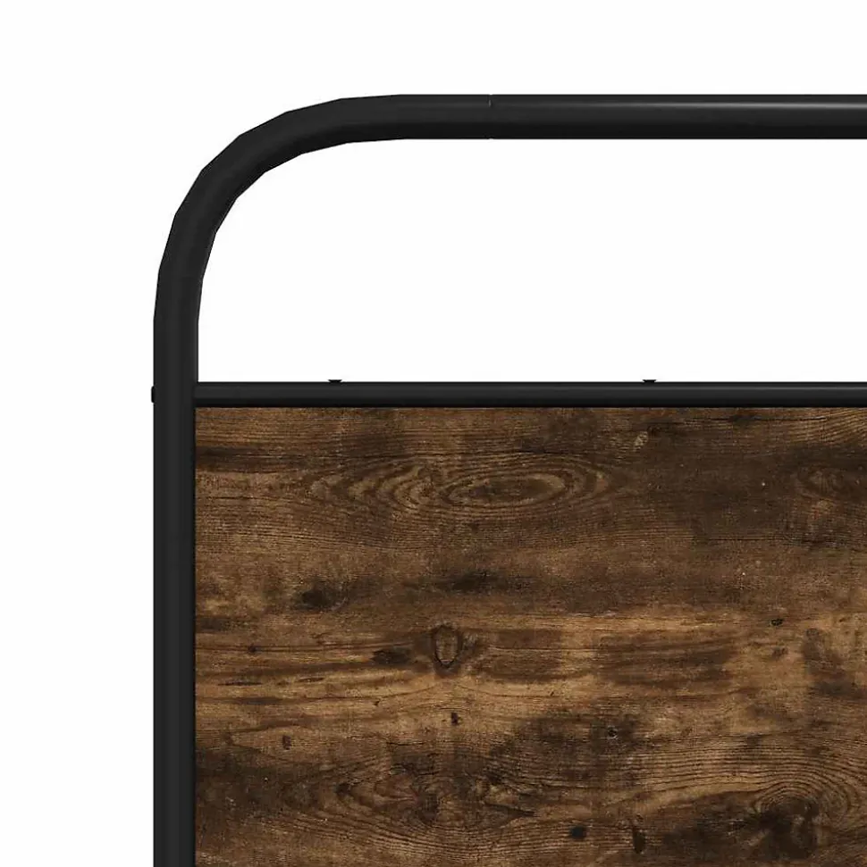 Tête de lit de remplacement chêne fumé 200 cm acier et bois d'ingénierie vidaXL
