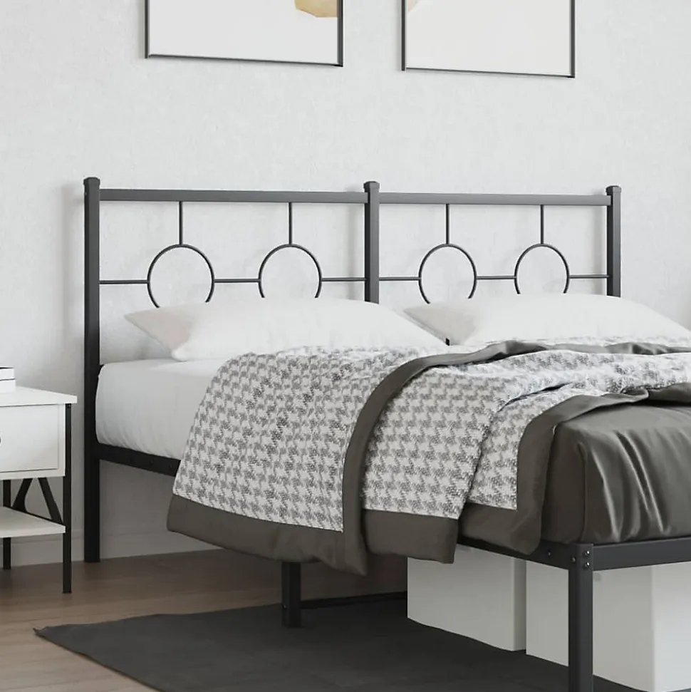 Tête de lit de remplacement métal noir 150 cm vidaXL