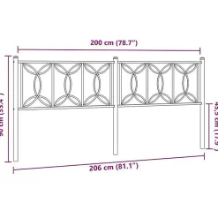 Tête de lit de remplacement métal blanc 200 cm vidaXL
