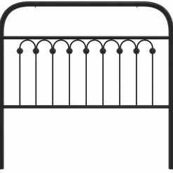 Tête de lit de remplacement métal noir 100 cm vidaXL
