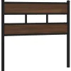 Tête de lit de remplacement chêne marron 100 cm acier et bois d'ingénierie vidaXL