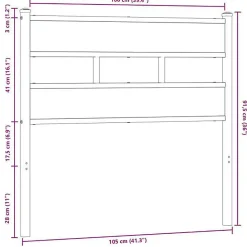 Tête de lit de remplacement chêne marron 100 cm acier et bois d'ingénierie vidaXL