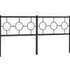 Tête de lit de remplacement métal noir 180 cm vidaXL